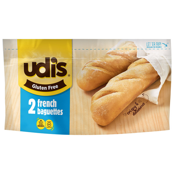 Udi's Gluten Free Frozen Crispy and Delicious French Baguettes