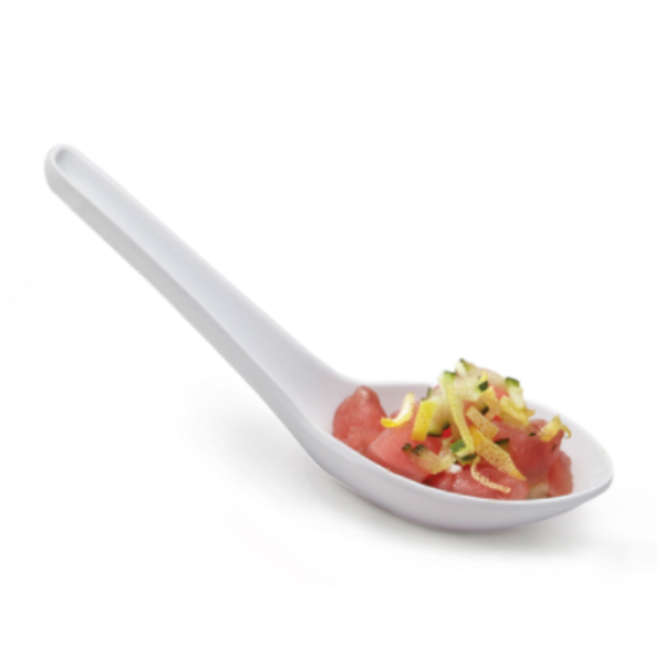 Hidden Treasures Won-Ton Soup Spoon, .65 oz., break-resistant, melamine, white, NSF
