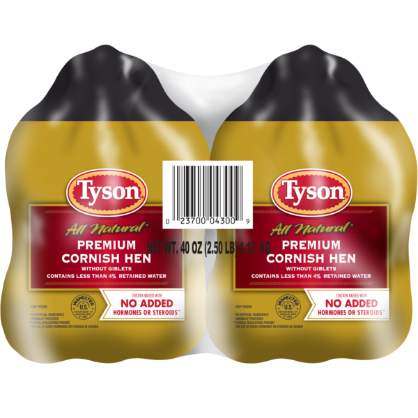 Tyson All Natural Premium Cornish Hen Without Giblets