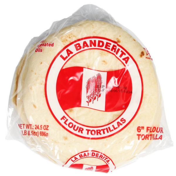 La Banderita - Pressed Flour Tortillas, 6 inch - 24 ct