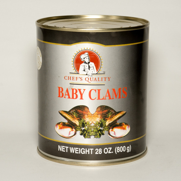 Chef's Quality - Whole Baby Clams - 28 oz Can