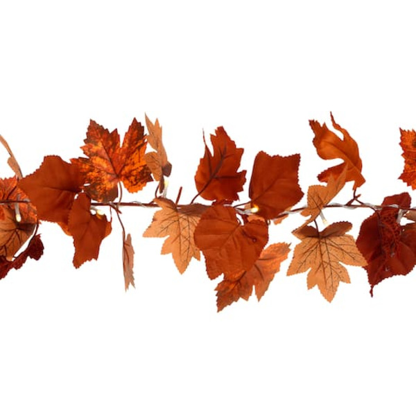 Ashland Dark Orange Leaves Garland String Lights