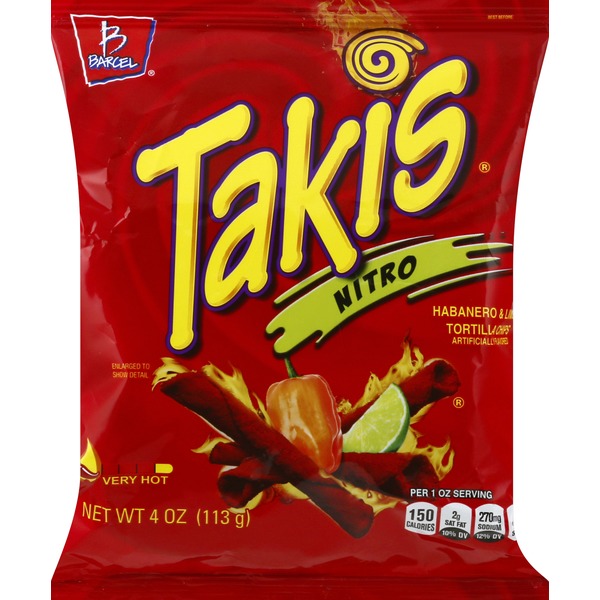 Takis Tortilla Chips, Habanero & Lime. Nitro, Very Hot (4 oz) Instacart