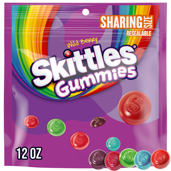 Skittles GUMMIES Wild Berry Gummy Candy Travel Essentials Sharing
