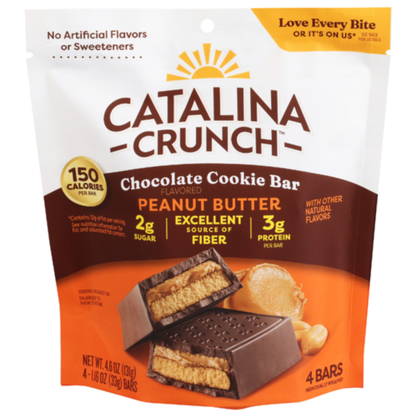 Catalina Crunch Chocolate Cookie Bars With Peanut Butter 4 Pack