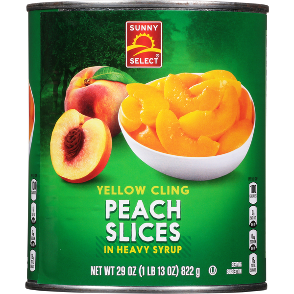 Sunny Select Peach Slices in Heavy Syrup, Yellow Cling Same-Day