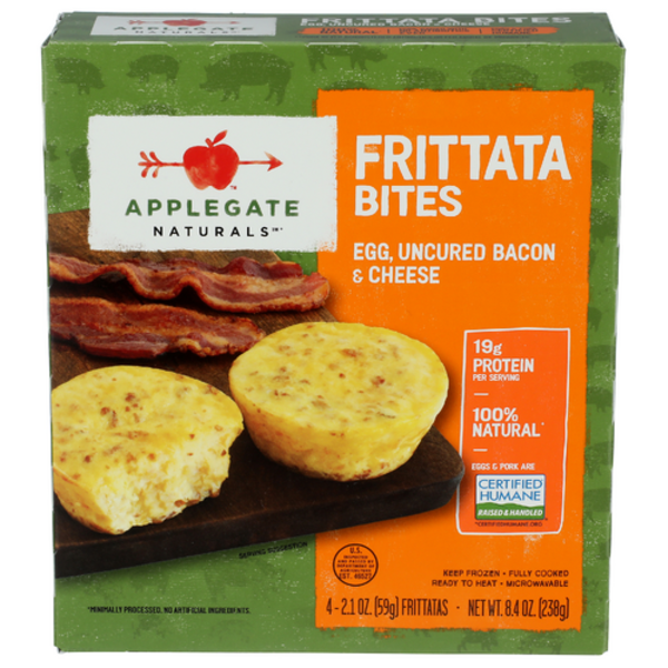 Applegate Egg, Uncured Bacon & Cheese Frittata Bites 4 Pack