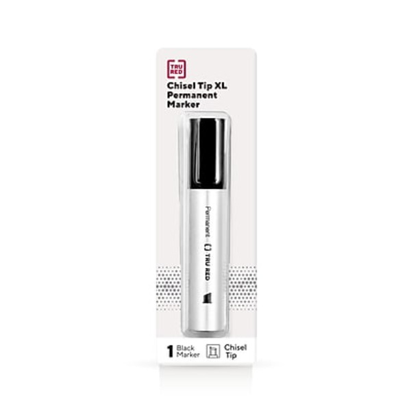 TRU RED Extra Large Chisel Tip Black Tank Permanent Marker
