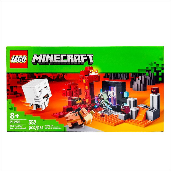 LEGO 21255 Minecraft The Nether Portal Ambush Building Toy Same-Day ...