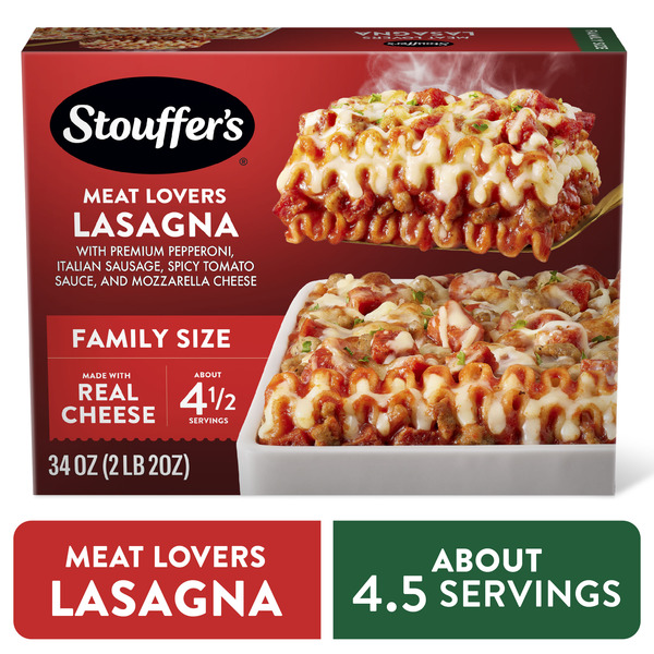Stouffer's Meat Lovers Lasagna Family Size Oven Ready Lasagna Frozen Dinners