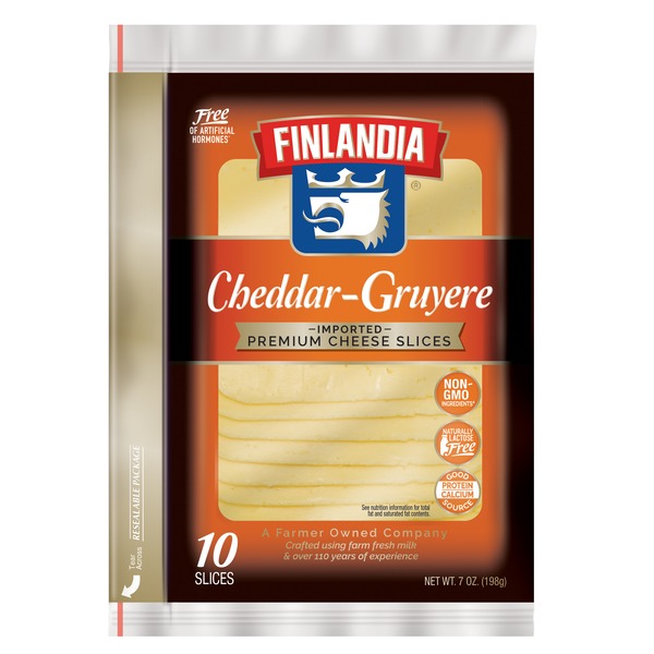 Finlandia Cheddar/Gruyere Imported Premium Cheese Slices (7 oz) Instacart