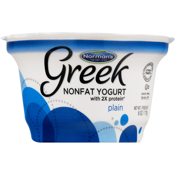 Norman's Nonfat Greek Yogurt Plain (6 oz) Instacart