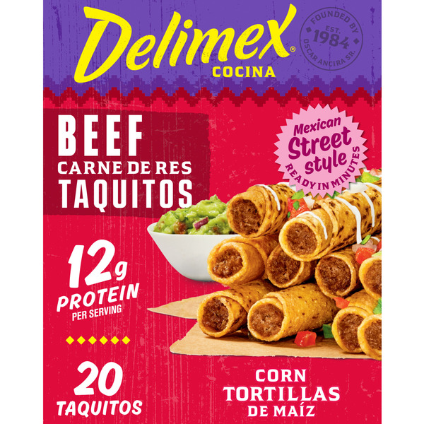 Delimex Beef Corn Taquitos Frozen Snacks