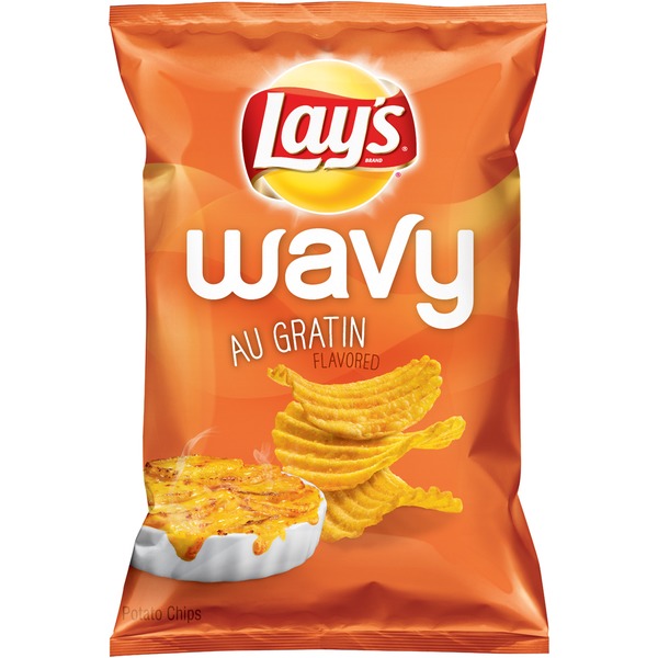 Lay S Wavy Au Gratin Potato Chips 9 5 Oz Instacart