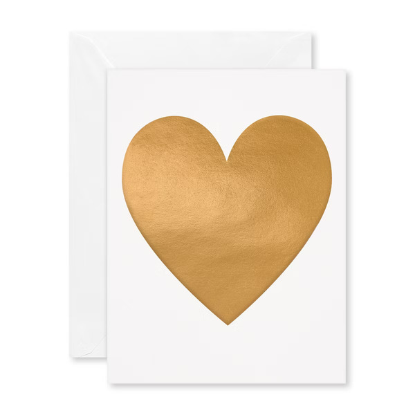 Carlton Cards Np Bn Gold Glitter Heart