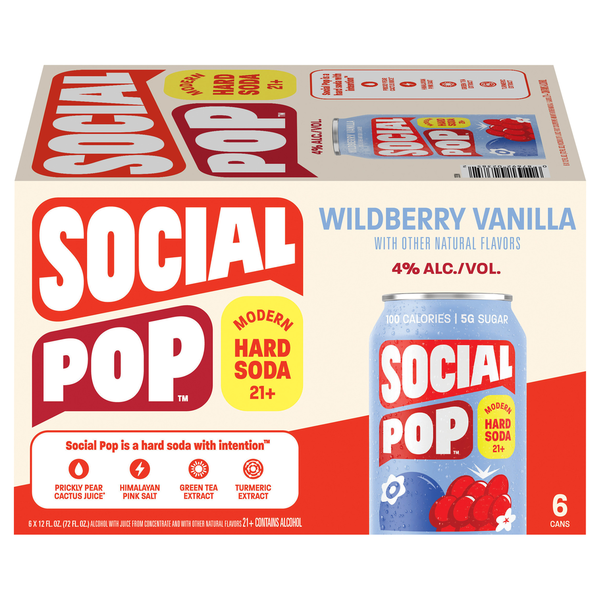 Social Pop Wildberry Vanilla Hard Soda Same-Day Pickup | Fareway