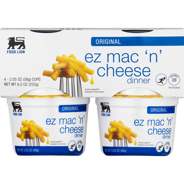 Food Lion Mac 'N' Cheese Dinner, Ez, Original (4 each) Instacart