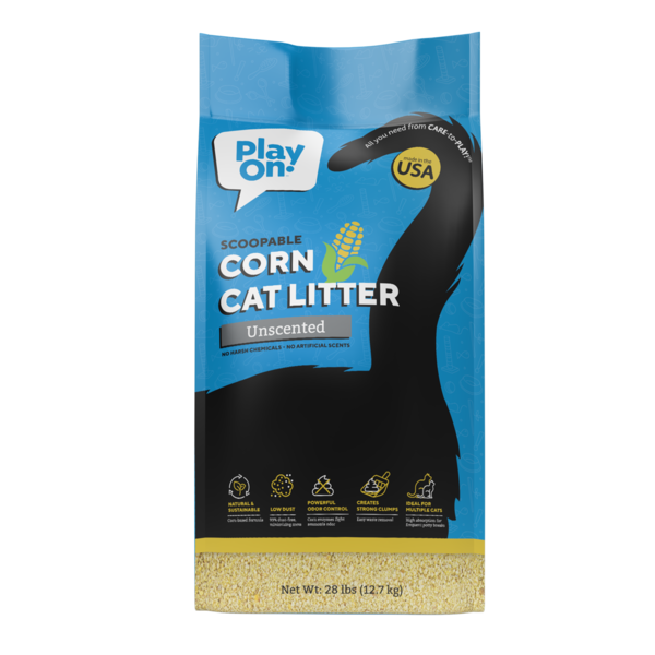Play On Unscented Scoopable Corn Cat Litter