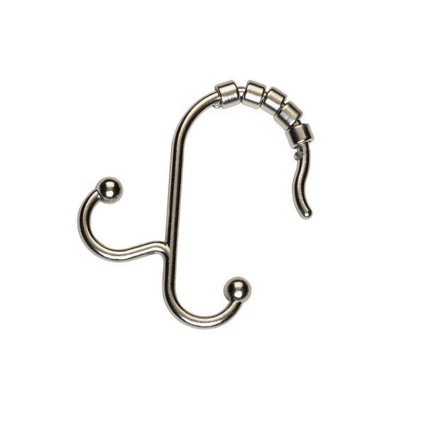 Zenna Home Aluminum Shower Curtain Rings/hooks In Nickel