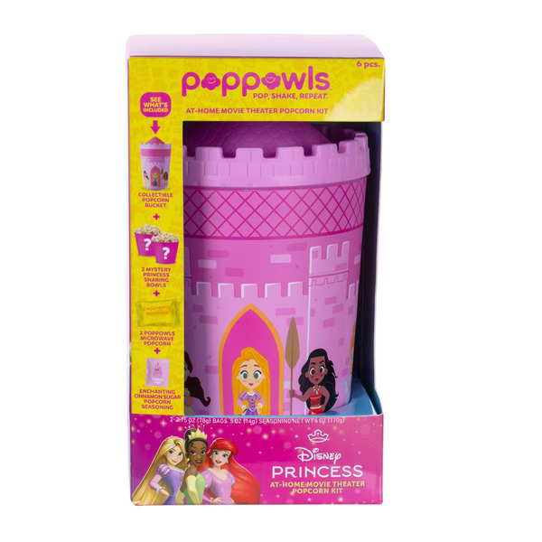 Fan Foods Poppowls Disney Princesses Microwave Popcorn Kit
