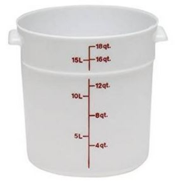 Cambro - RFS18148 Round White Food Storage Container, 18 Qt