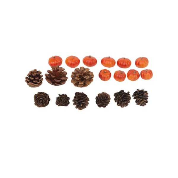 Ashland Pumpkin & Pinecone Decorative Components Mix