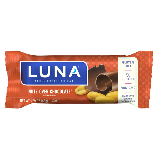 Luna Nutz Over Chocolate Flavor Gluten Free Snack Bar Same-Day