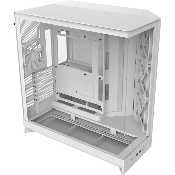 NZXT H9 Flow 2025 ATX Mid-Tower Dual-Chamber PC Case - White