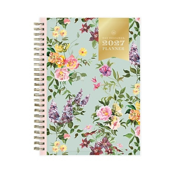 Blue Sky 2027 Day Designer Weekly & Monthly Planner, 5.875 x 8.625 in - Graceful Green
