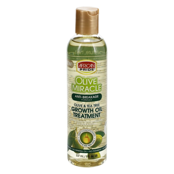 African Pride Growth Oil Treatment, Olive & Tea Tree, Anti