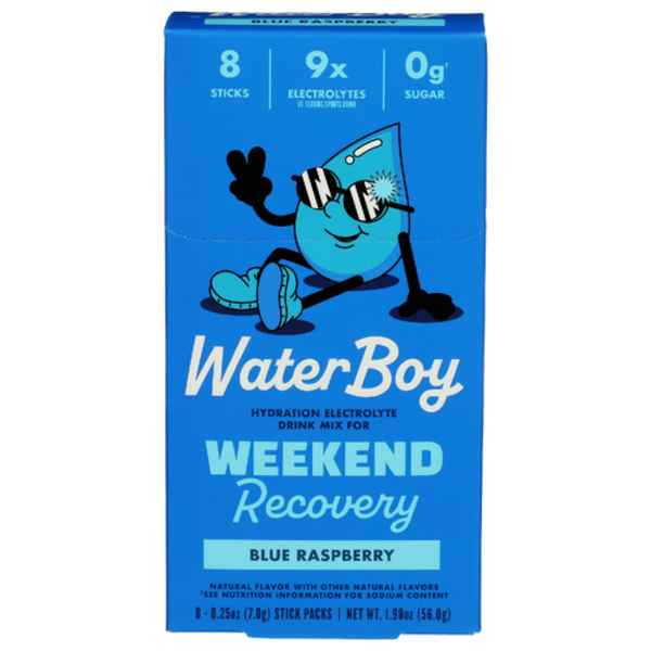Waterboy Blue Raspberry Weekend Recovery Hydration Electrolyte