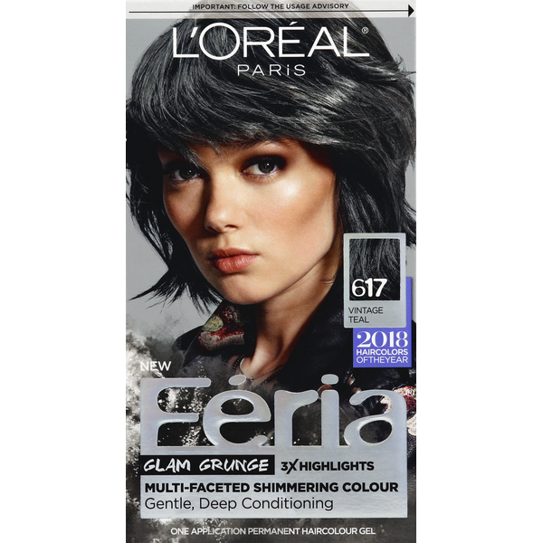 L'Oréal Paris Féria Permanent Haircolour Gel, Vintage Teal 617