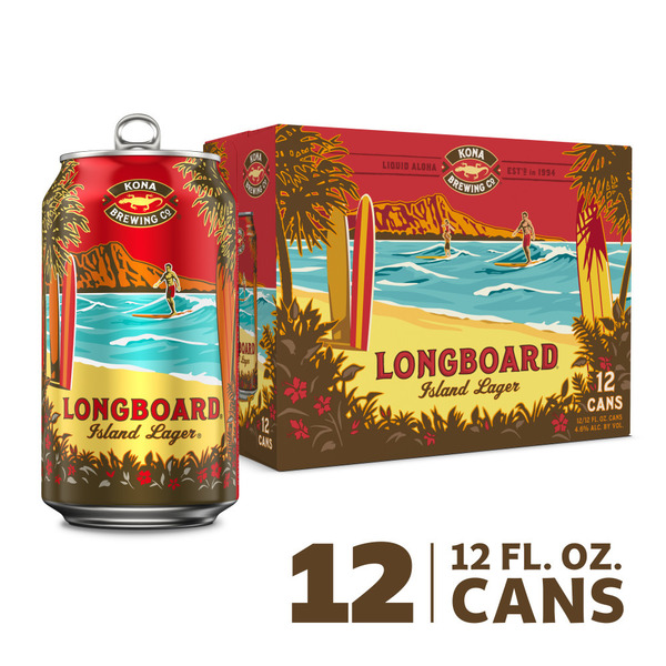 Kona Brewing Co. . Longboard Island Lager, 12 Pack 12 Fl Oz