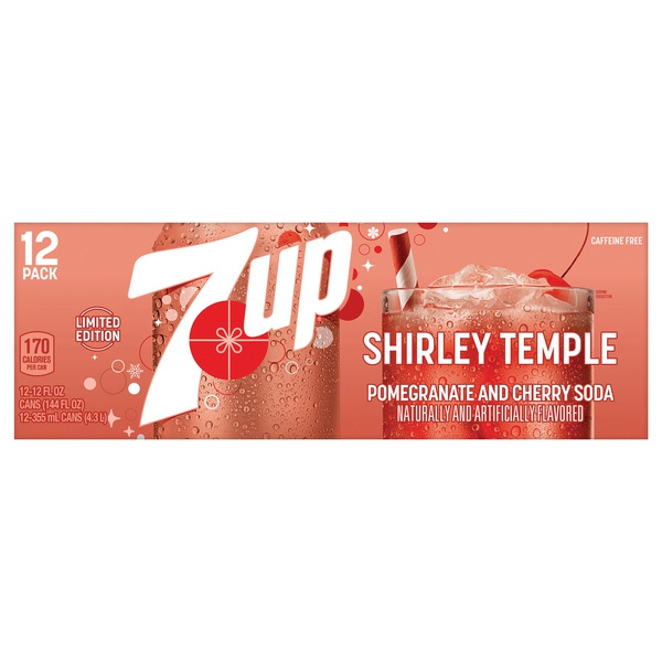 7UP Shirley Temple Pomegranate and Cherry Soda Same-Day Delivery