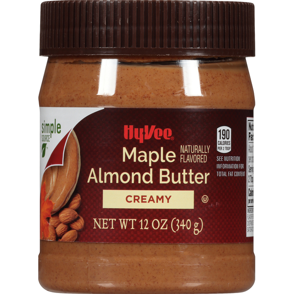 HyVee Almond Butter, Maple, Creamy (12 oz) Instacart