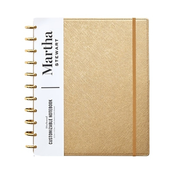Martha Stewart MS102J 9.25" x 11.25" Gold Discbound Professional Notebook