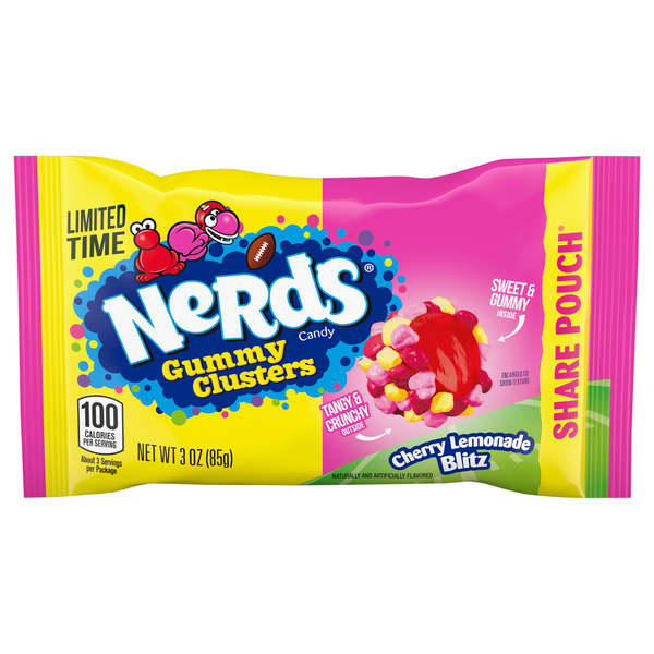 NERDS Gummy Clusters Cherry Lemonade Blitz Candy Share Pouch Same