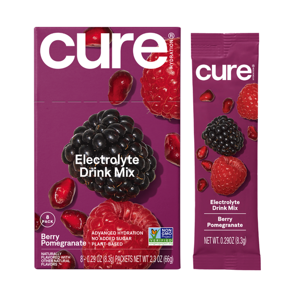 Cure Hydration Berry Pomegranate, Electrolyte Hydration, Vegan, Drink Mix Powder