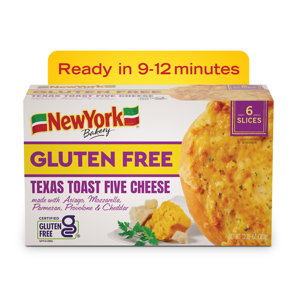 New York Bakery Gluten Free, Five Cheese Texas Toast, 6 Slices