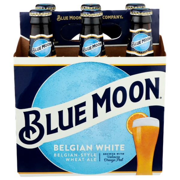 Blue Moon Wheat Ale, 5.4% ABV, 6-pack, 12-oz. beer bottles Same