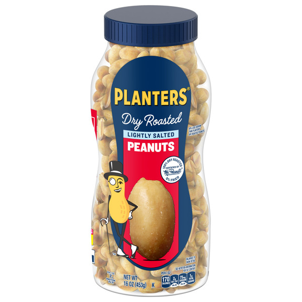 Planters Lightly Salted Dry Roast Peanuts, 16 OZ