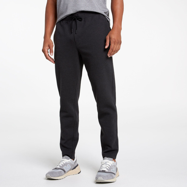 VRST Men's Recharge Pebble Fleece Pant, XL - Pure Black Heather
