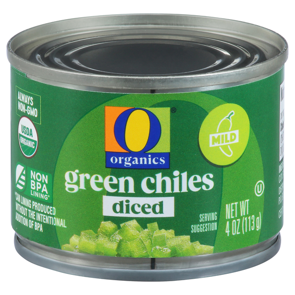 O Organics Green Chiles, Diced, Mild