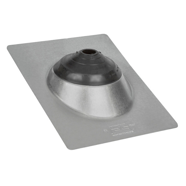 IPS Roofing Products 4IN1 1-1/4-in to 4-in x 16-in Black Galvanized steel Vent and Pipe Flashing