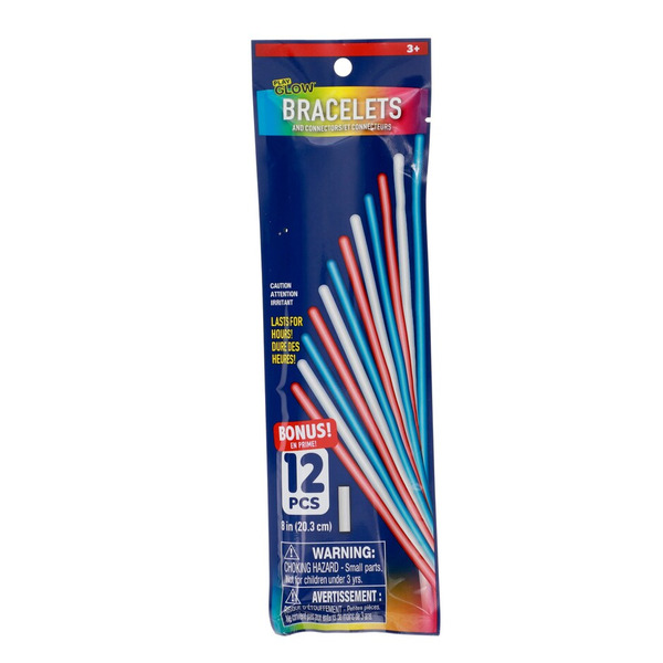 RWB PDQ 12 Piece Glow Bracelets Same-Day Delivery | Dollar Tree