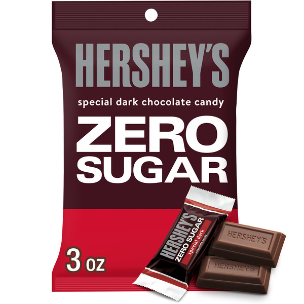 Hershey's SPECIAL DARK Zero Sugar Chocolate Candy Bag, 3 oz Same