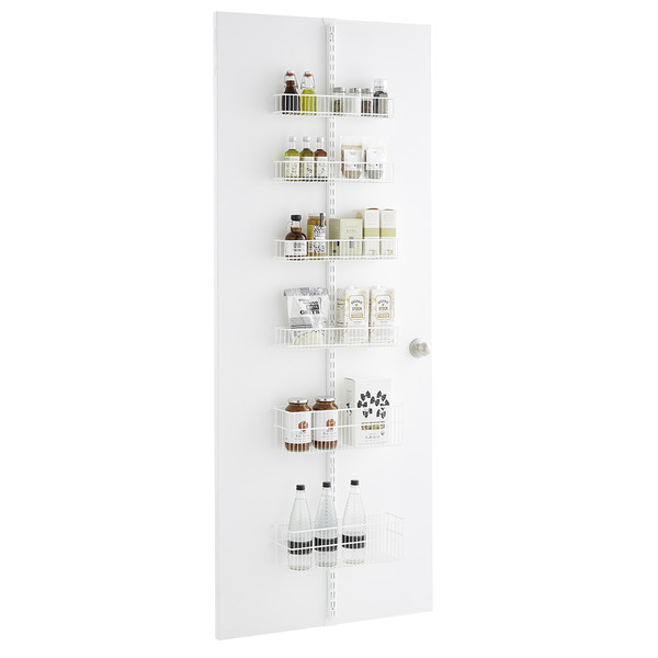 Elfa Utility Wire Door & Wall Rack Solution - White - 17-1/8" x 5-1/4" x 80"H