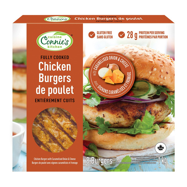 Connie's Kitchen Onion & Cheese Chicken Burger