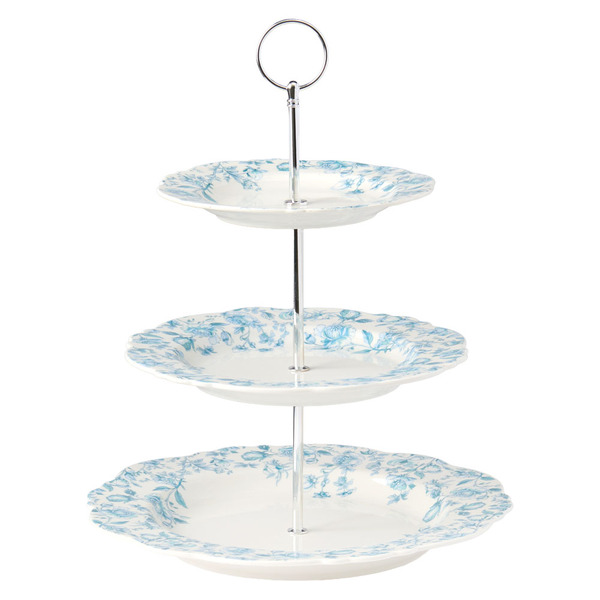 Crofton Blue Toile Tiered Server Same-Day Delivery or Pickup | ALDI