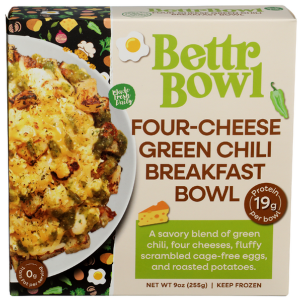 Bettr Bowl Four-Cheese Green Chili Breakfast Bowl